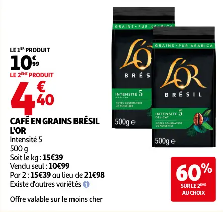 Offre: Café en grains brésil
