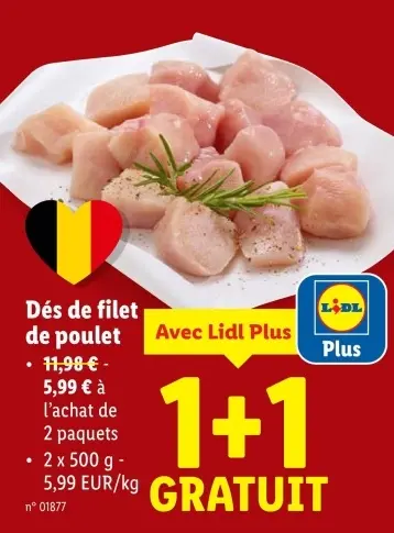 Offre: Dés de filet de poulet