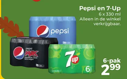 Aanbieding: Pepsi en 7-Up