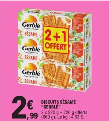 Offre: Biscuits Sésame