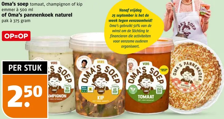 Aanbieding: Oma's Soep of pannenkoek naturel