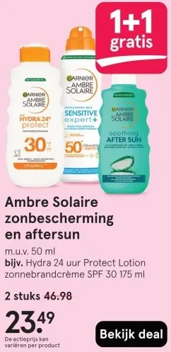 Aanbieding: Ambre Solaire zonbescherming en aftersun