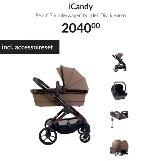 Aanbieding: iCandy Peach 7 kinderwagen bundel