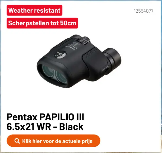Promotie: Pentax PAPILIO III 6.5x21 WR - Black