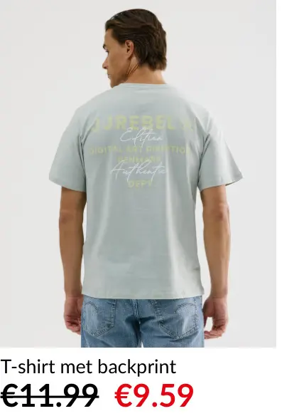 Promotie: T-shirt met backprint