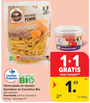 Aanbieding: Verse pasta en sauzen