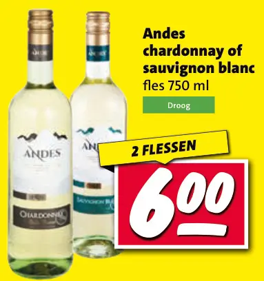 Aanbieding: chardonnay of sauvignon blanc