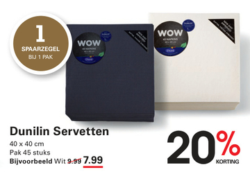 Aanbieding: Dunilin Servetten