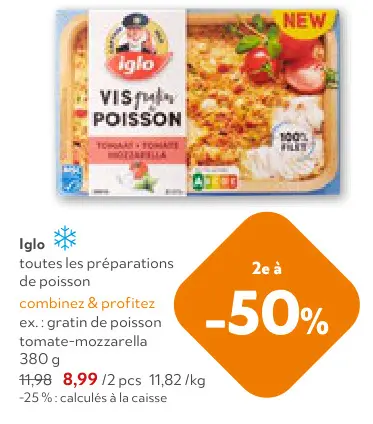 Offre: gratin de poisson tomate-mozzarella