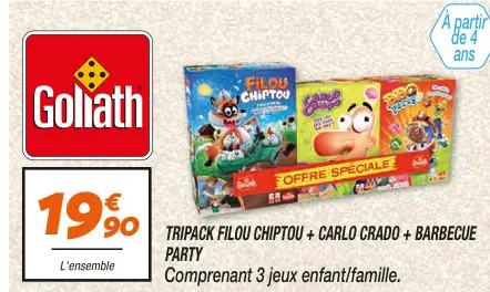 Offre: Tripack filou chiptou + carlo crado + barbecu