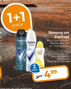 Aanbieding: Rexona en Zwitsal