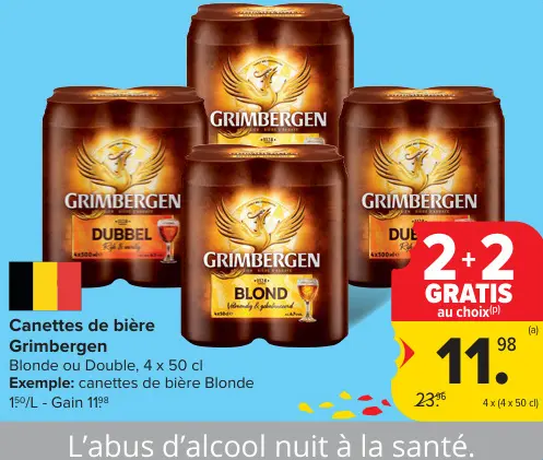 Offre: Canettes de bière Grimbergen
