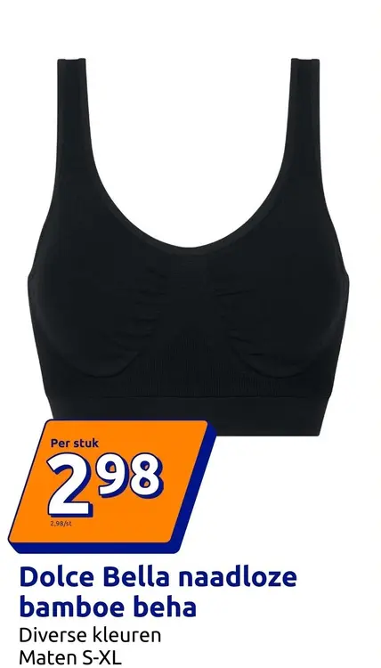 Promotie: Dolce Bella naadloze bamboe beha