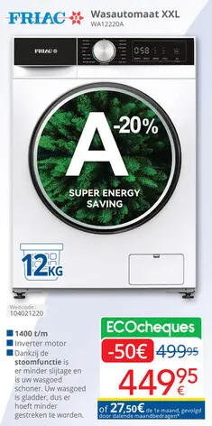 Promotie: Wasautomaat XXL