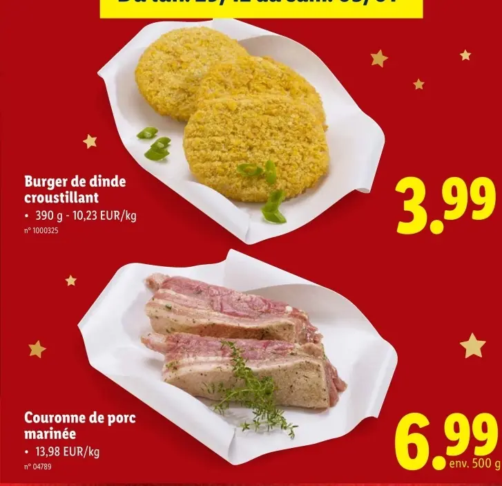 Offre: Burger de dinde croustillant