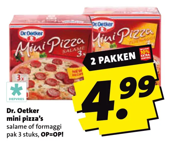 Aanbieding: Mini pizza's