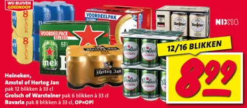 Aanbieding: Heineken, Amstel, Hertog Jan, Grolsch, Warsteiner of Bavaria