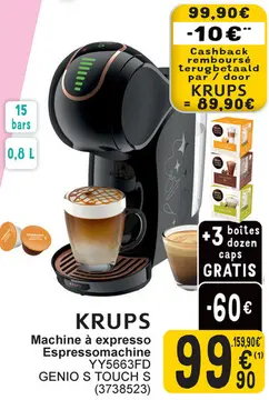 Offre: Machine à expresso / Espressomachine YY5663FD