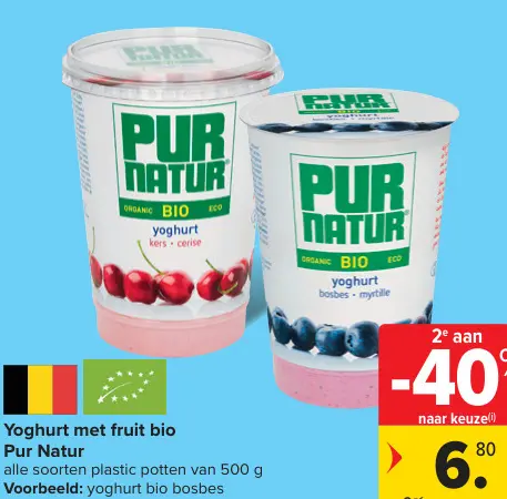 Promotie: Yoghurt met fruit bio