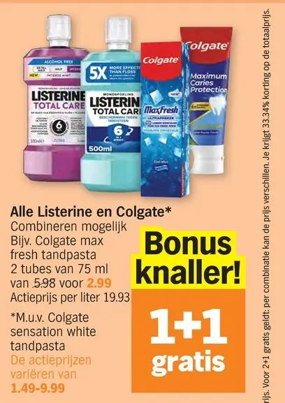Promotie: Alle Listerine en Colgate