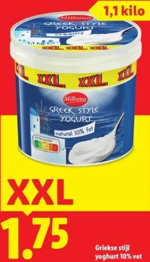 Aanbieding: Griekse stijl yoghurt 10% vet