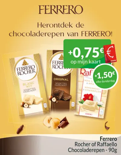 Aanbieding: Rocher of Raffaello Chocoladerepen