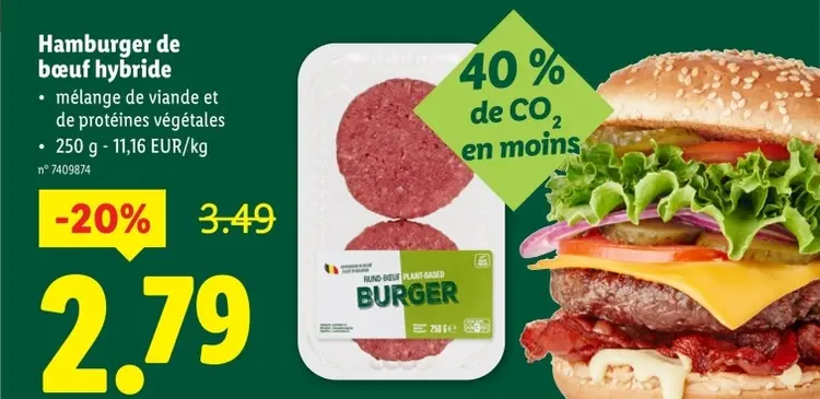 Offre: Hamburger de bœuf hybride