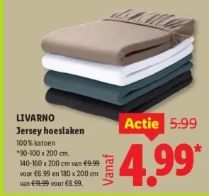 Aanbieding: Jersey hoeslaken