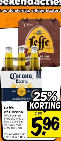 Aanbieding: Leffe of Corona