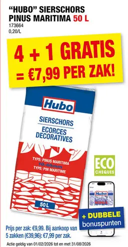 Promotie: Hubo sierschors 10-40 mm 50l pinus maritima