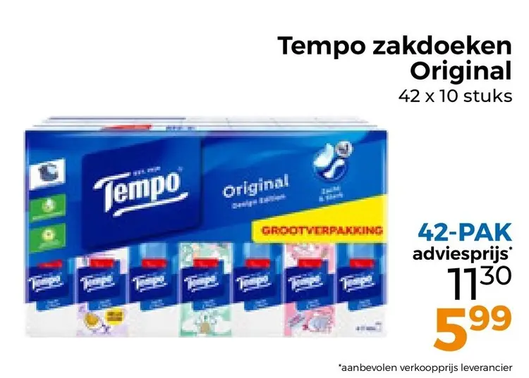 Aanbieding: Tempo zakdoeken Original