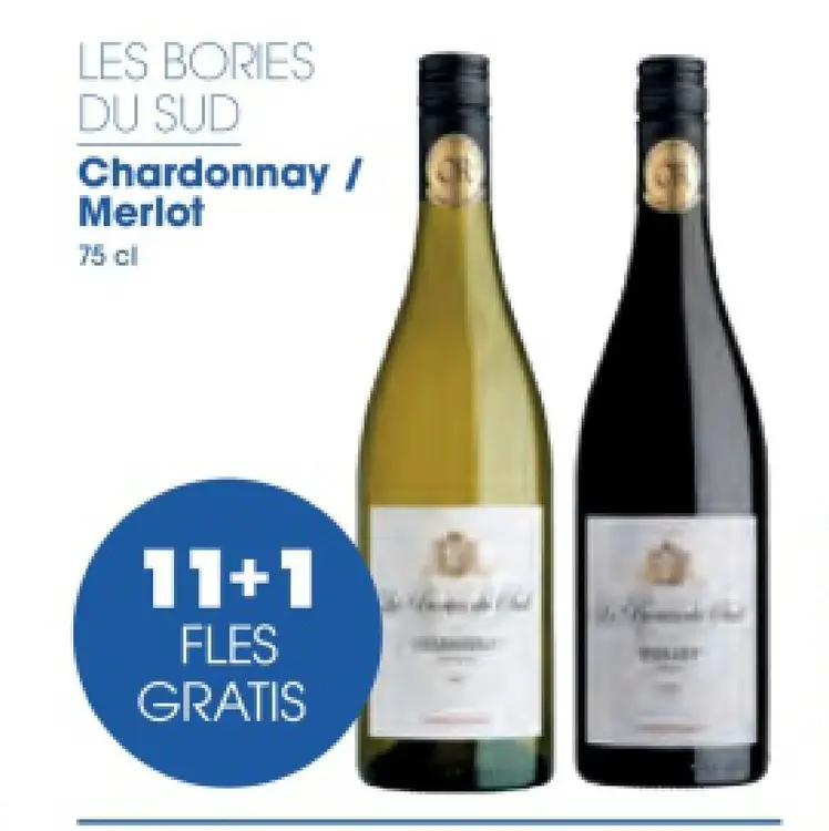 Promotie: LES BORIES DU SUD Chardonnay / Merlot