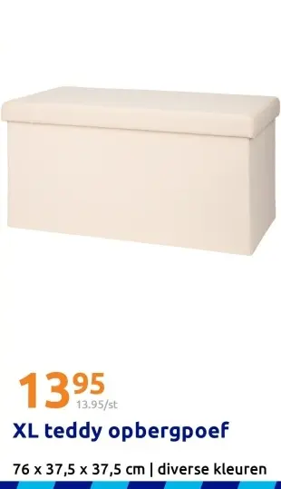 Aanbieding: XL teddy opbergpoef