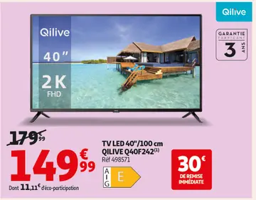 Aanbieding: TV LED 40"/100 cm QILIVE Q40F242
