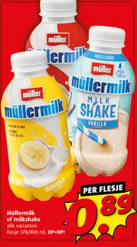 Aanbieding: Müllermilk of milkshake