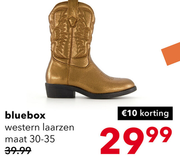 Aanbieding: Blue Box western boots goudkleurig