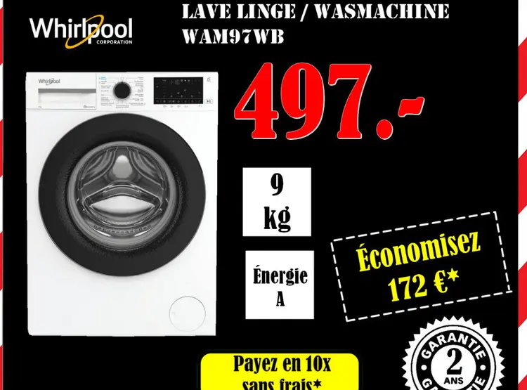 Promotie: Lave linge / wasmachine wan2827f