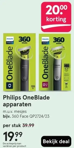 Aanbieding: Philips OneBlade apparaten