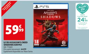 Aanbieding: LE JEU ASSASSIN'S CREED SHADOWS SUR PS5