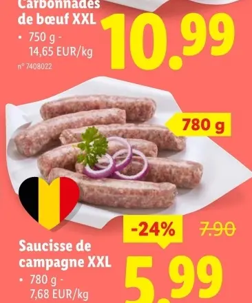 Offre: Saucisse de campagne XXL