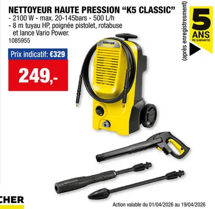 Offre: Kà¤rcher K5 Classic nettoyeur haute pression 2100W