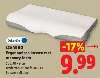 Aanbieding: Ergonomisch kussen met memory foam