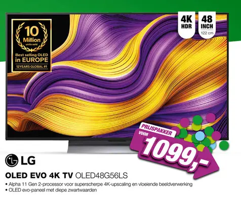 Aanbieding: LG OLED48G56LS EVO 4K TV (2025)