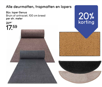 Aanbieding: Loper Genua - bruin