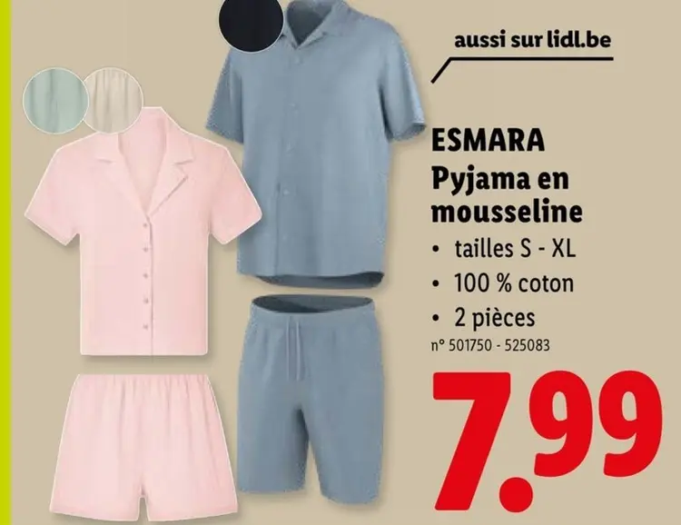 Offre: Pyjama en mousseline