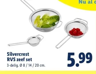 Aanbieding: RVS zeef set