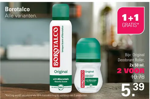 Aanbieding: Borotalco Deodorant Roller