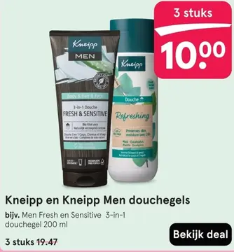 Aanbieding: Kneipp en Kneipp Men douchegels