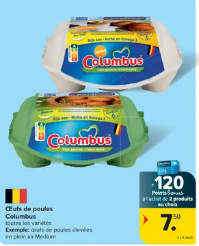 Offre: Œufs de poules Columbus