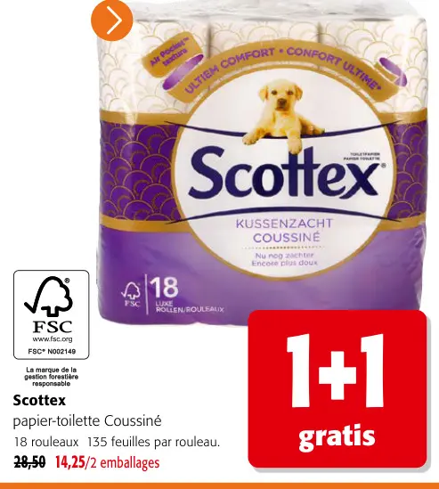 Offre: papier-toilette Coussiné